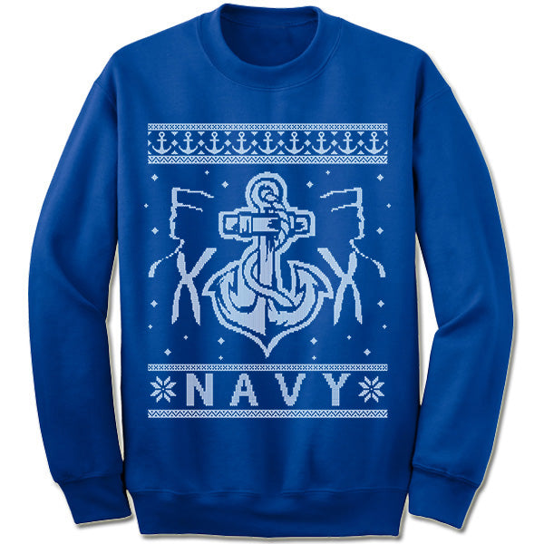 navy ugly christmas sweater