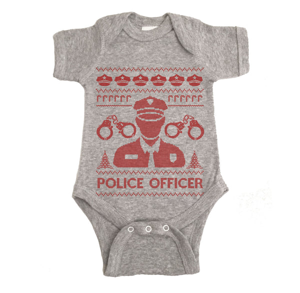 Police Officer Ugly Christmas Onesie.