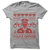 Police Officer Ugly Christmas T-Shirt.