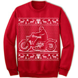 Motorcycle Ugly Christmas Sweater. Bike Sweatshirt.