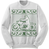 Motorcycle Ugly Christmas Sweater. Bike Sweatshirt.