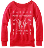 Have A Frenchie Christmas Off The Shoulder Sweatshirt